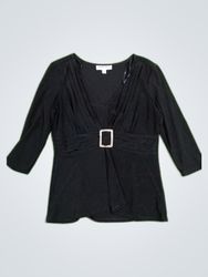Dorothy Perkins Black Pleated Blouse