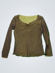 Sheer Long Sleeve Blouse