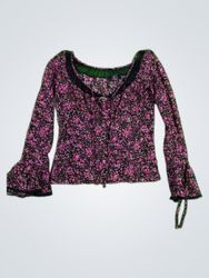 Express Floral Printed Long Sleeve Blouse