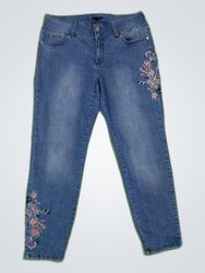 Thalia Sodi Floral Embroidered Straight Leg Jeans