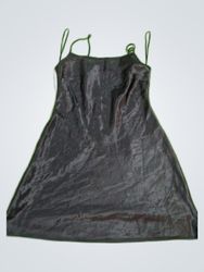 Black Satin Slip Dress