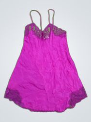Emily & Tom Purple Lace Trim Slip Dress