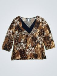 Christopher & Banks Printed Blouse