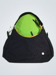 Haiku Black Floral Hobo Bag