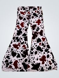 Cow Print Flare Leg Pants