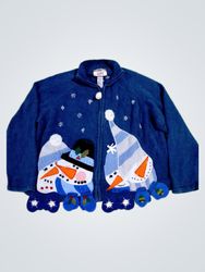 Tiara International Blue Snowman Sweater