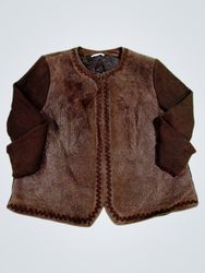 Brown Suede and Knit Jacket