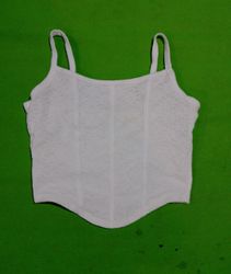 Hollister White Lace Corset Cami Top