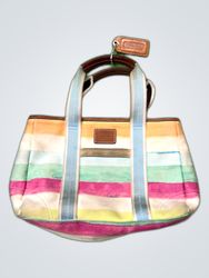 Coach Striped Handbag