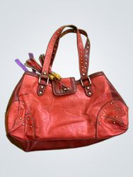 Rote Leder-Handtasche