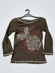 Brown Embellished Top
