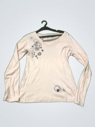 Cache Cache Long Sleeve V-Neck Top