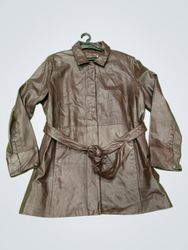 Kathy Ireland Leather Trench Coat