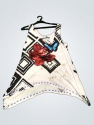Desigual Sleeveless Graphic Print Tunic Dress