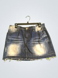 So Low Rise Denim Skirt