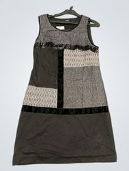 Unbranded Black Sequin Patchwork Dress