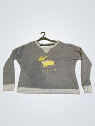 Abercrombie & Fitch Grey Moose Sequin Sweatshirt