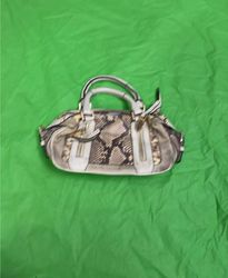 Michael Kors Snake Print Leather Handbag
