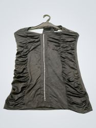 Black Ruched Halter Top