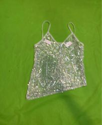 Upcycled Sheer Sequin Camisole