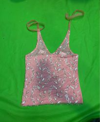 Upcycled Pink Sequin Tank Top