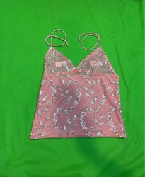 Upcycled Pink Beaded Camisole