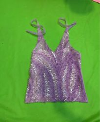 Upcycled Purple Sequin Tank Top