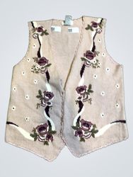 KORET PETITES Vintage Vanguard Floral Strickweste
