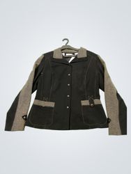 Scottage Women's Black & Grey Blazer