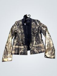 MNG Jeans Women's Metallic Print Blazer