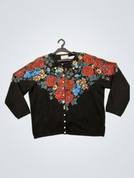 KOOKAI Black Floral Cardigan