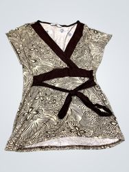 Cache Cache Printed Wrap Top