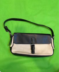 Coach Leather Trim Shoulder Bag