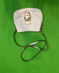 White leather crossbody bag