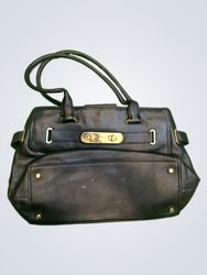 Coach Black Leather Tote Bag