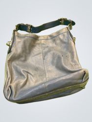 Coach Gray Leather Shoulder Bag