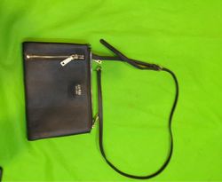 GUESS EST 1981 Black Leather Crossbody Bag