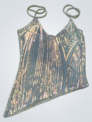 Upcycled Sequin Asymmetrical Camisole