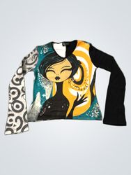 Copeline Graphic Print Long Sleeve Top