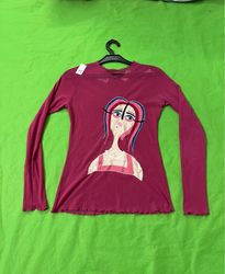 Upcycled Cache Cache Long-sleeve Graphic Top