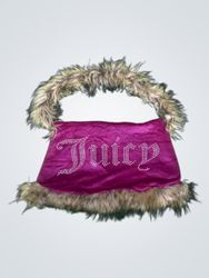 Borsa con bordi in pelliccia Juicy Couture ricicla..
