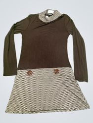 Xanaka Langarmkleid mit geometrischem Muster