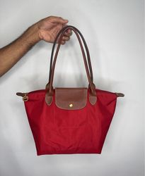 Longchamp Le Pliage Tote Bag Red