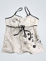 Secret Possessions White Floral Cami Top