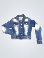 Siate Jeans Denim Jacket with Embellished Hem