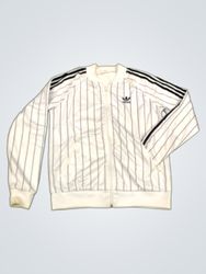 Adidas White Striped Track Jacket