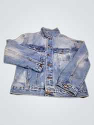 Mystery Jane Denim Jacket with Embroidered Back
