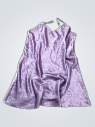 Purple satin slip dress