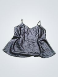 Black satin camisole