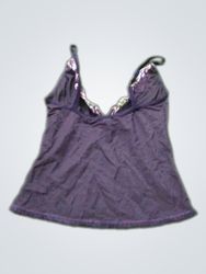 Black Camisole with Lace Trim